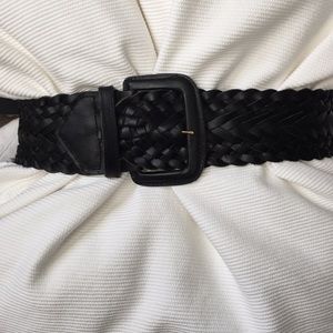 Black leather belt